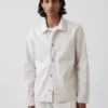 Giacca-camicia in tela dal taglio morbido