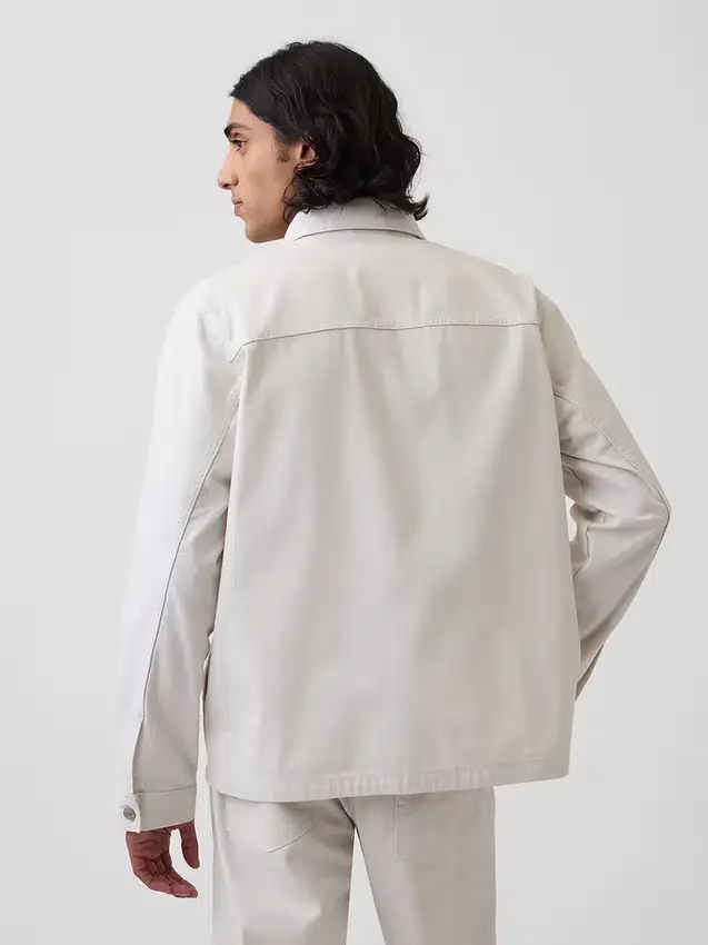 Giacca-camicia in tela dal taglio morbido