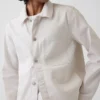 Giacca-camicia in tela dal taglio morbido