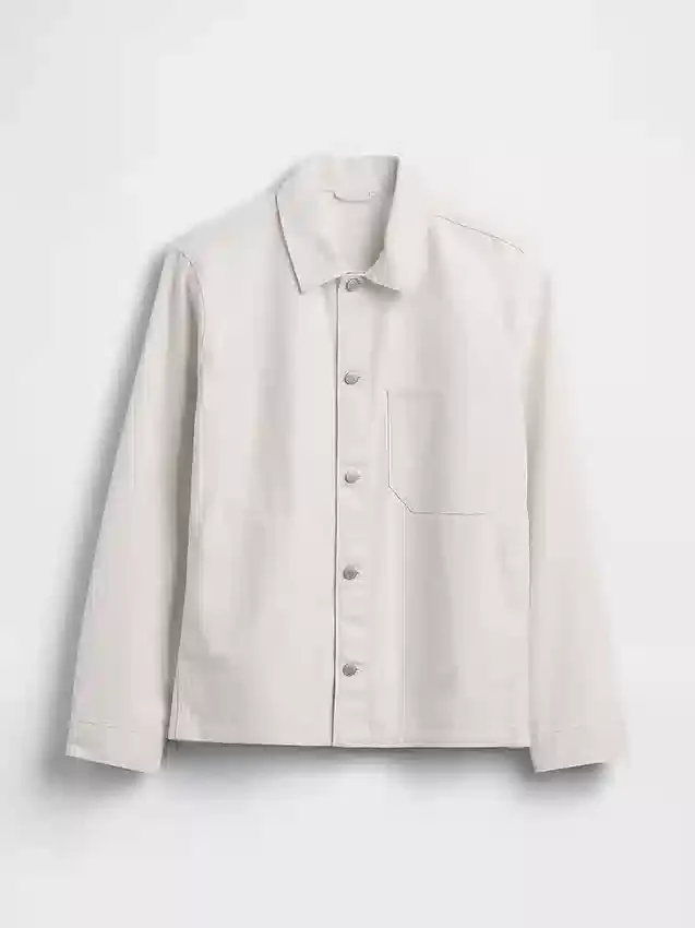 Giacca-camicia in tela dal taglio morbido