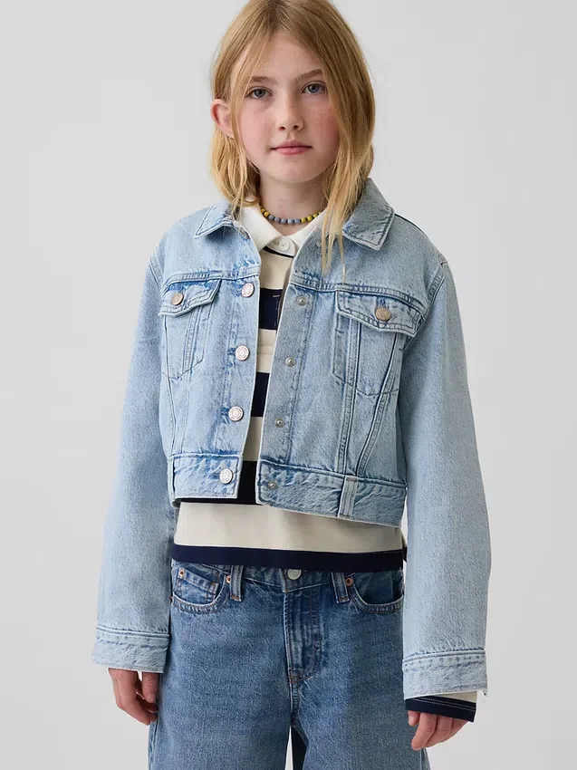 Giacca corta in denim per bambini