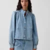 Giacca corta svasata in denim