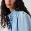 Giacca corta svasata in denim