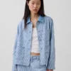 Giacca da lavoro in denim a righe