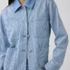 Giacca da lavoro in denim a righe