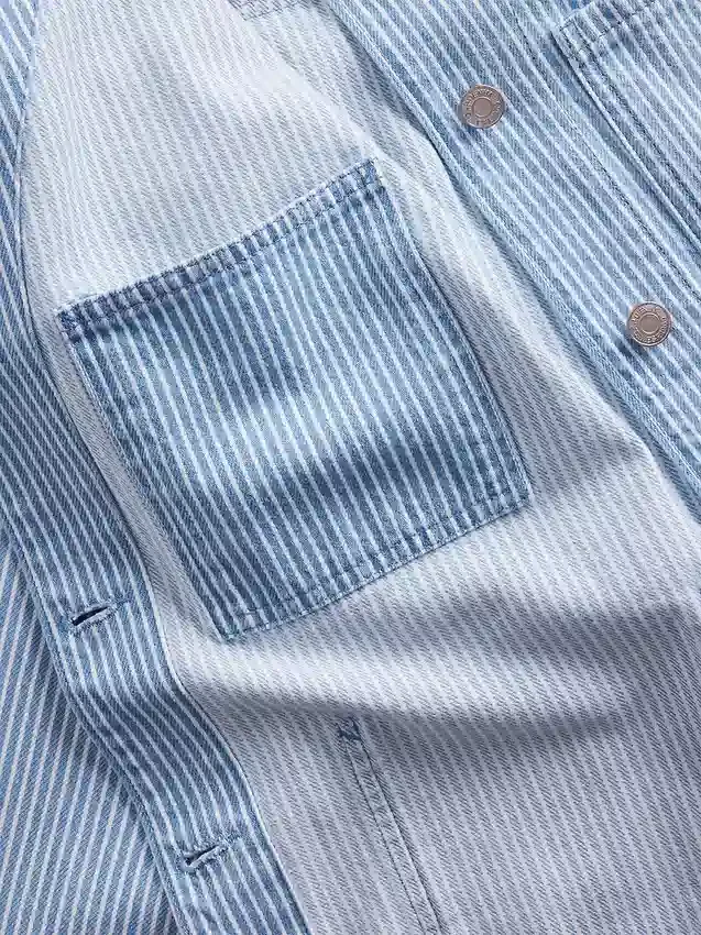 Giacca da lavoro in denim a righe