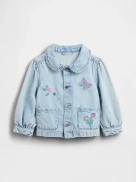 Giacca da lavoro in denim ricamata per Neonato & Bebè