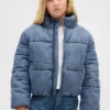 Giacca imbottita in denim con morbida fodera per bambini