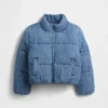 Giacca imbottita in denim con morbida fodera per bambini