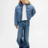 Giacca imbottita in denim con morbida fodera per bambini