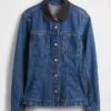 Giacca in denim aderente e lunga