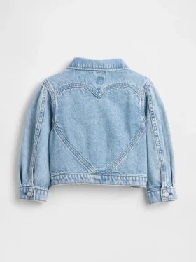 Giacca in denim con cuore per neonato & bebè