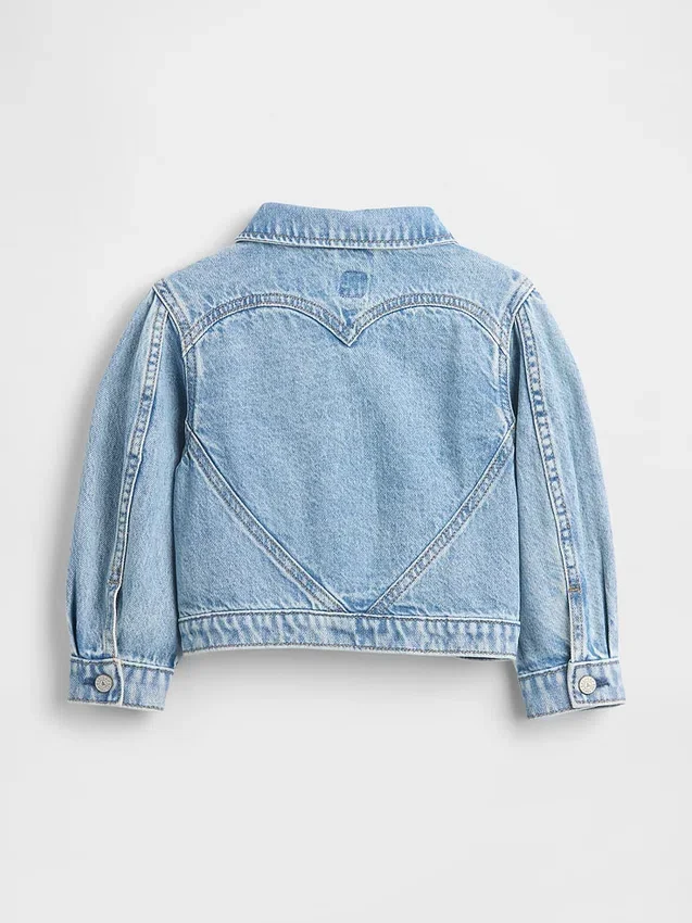 Giacca in denim con cuore per neonato & bebè