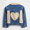 Giacca in denim con inserti in sherpa per neonato & bebè