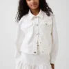 Giacca in denim con occhielli per bambini
