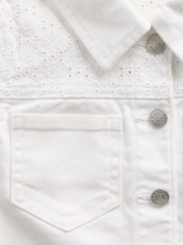 Giacca in denim con occhielli per neonato & bebè