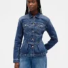 Giacca in denim con peplo