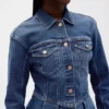 Giacca in denim con peplo