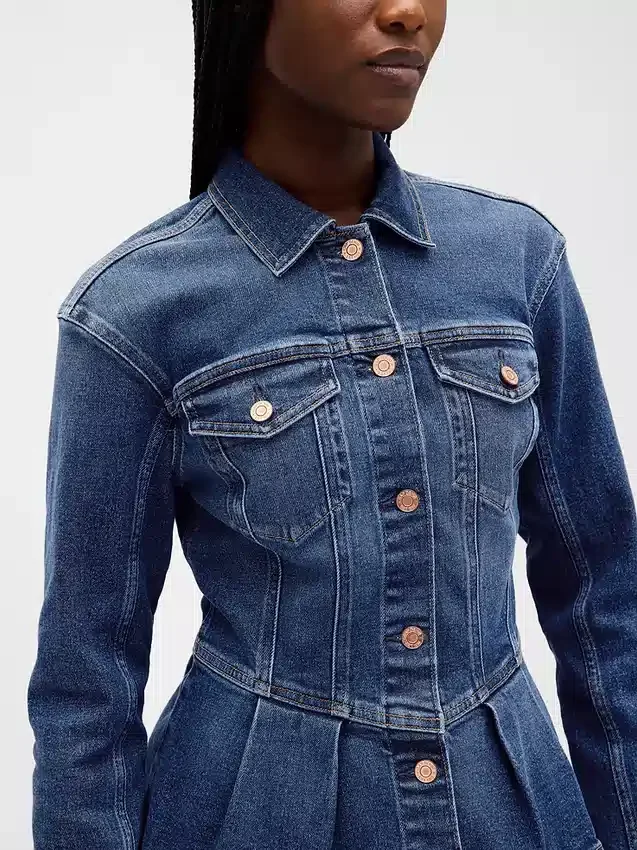 Giacca in denim con peplo