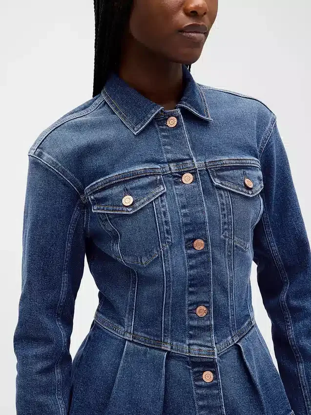 Giacca in denim con peplo