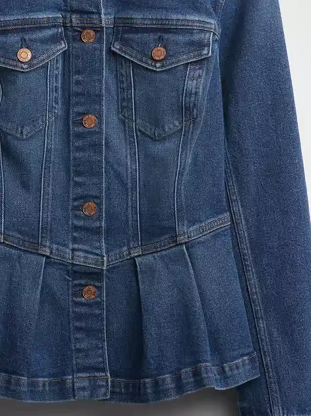 Giacca in denim con peplo