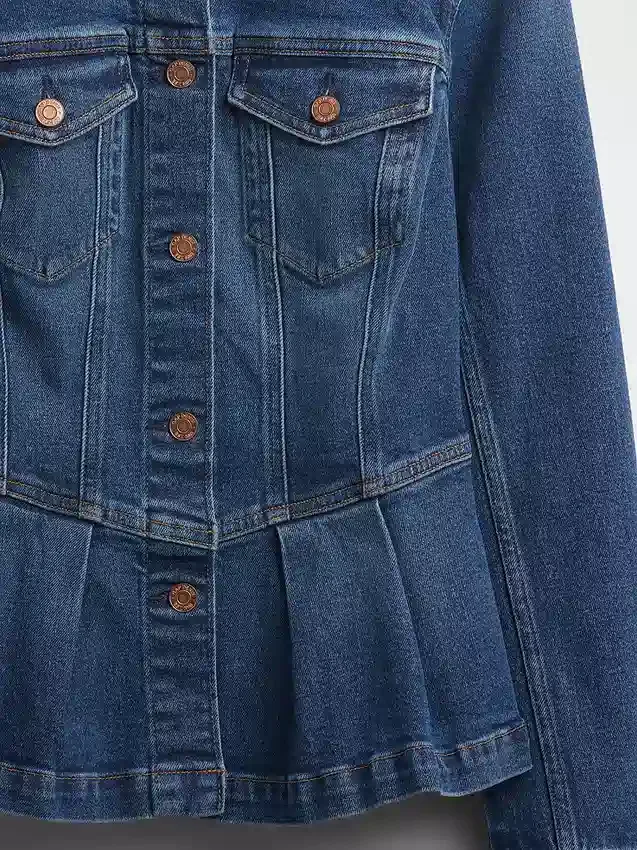 Giacca in denim con peplo