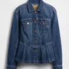 Giacca in denim con peplo