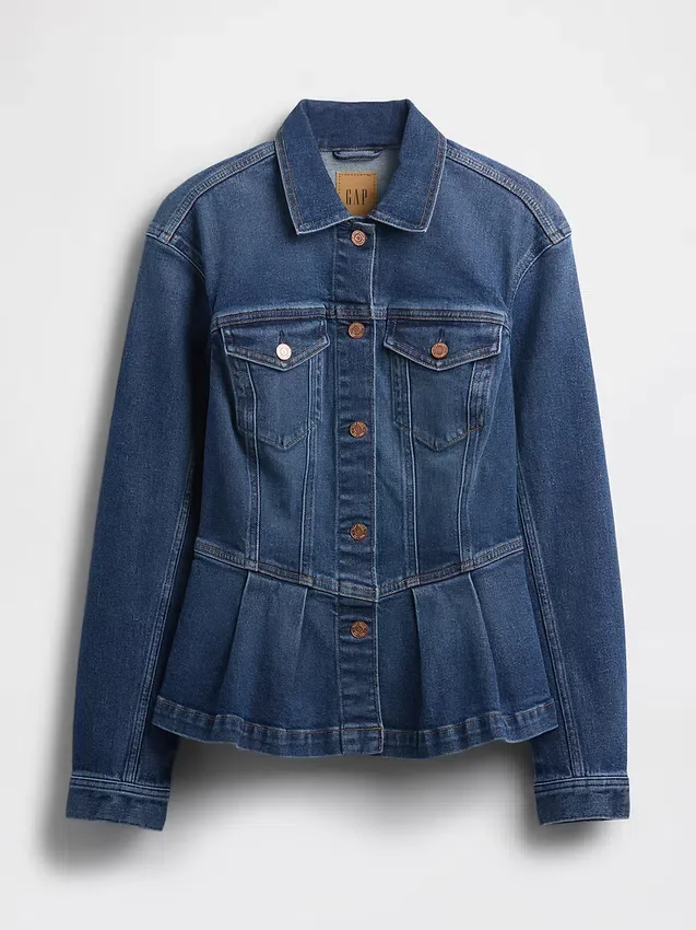 Giacca in denim con peplo
