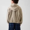 Giacca in denim da bambino con cappuccio e vestibilità comoda