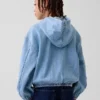Giacca in denim da bambino con cappuccio e vestibilità comoda