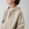 Giacca in denim da bambino con cappuccio e vestibilità comoda