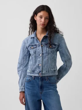 Giacca in denim Icon con maniche a campana