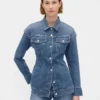 Giacca in denim lunga e sagomata