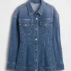 Giacca in denim lunga e sagomata