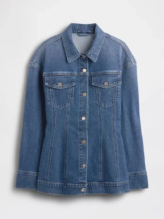 Giacca in denim lunga e sagomata