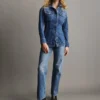 Giacca in denim lunga e sagomata