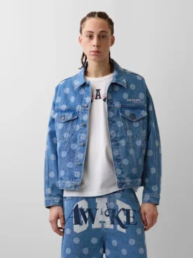 Giacca in denim oversize a pois Icon GAP × Awake NY