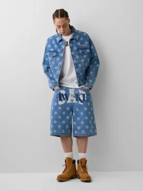 Giacca in denim oversize a pois Icon GAP × Awake NY