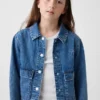 Giacca in denim per bambini con tasche applicate
