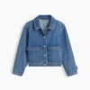 Giacca in denim per bambini con tasche applicate