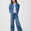 Giacca in denim per bambini con tasche applicate