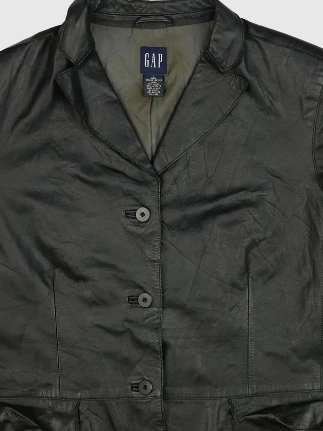 Giacca in pelle da donna Gapvintage anni '90 - L