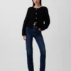 Giacca-maglione in cotone 100% con trama in rilievo