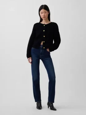 Giacca-maglione in cotone 100% con trama in rilievo