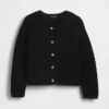 Giacca-maglione in cotone 100% con trama in rilievo