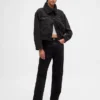 Giacca oversize a forma di bozzolo in denim