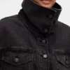Giacca oversize a forma di bozzolo in denim