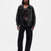 Giacca oversize in pelle vegana