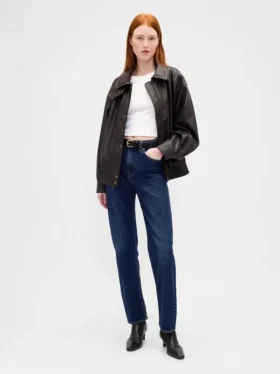 Giacca oversize in pelle vegana