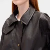 Giacca oversize in pelle vegana